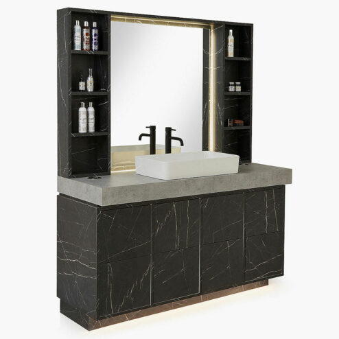 REM Oxford Barbers Mirror Unit