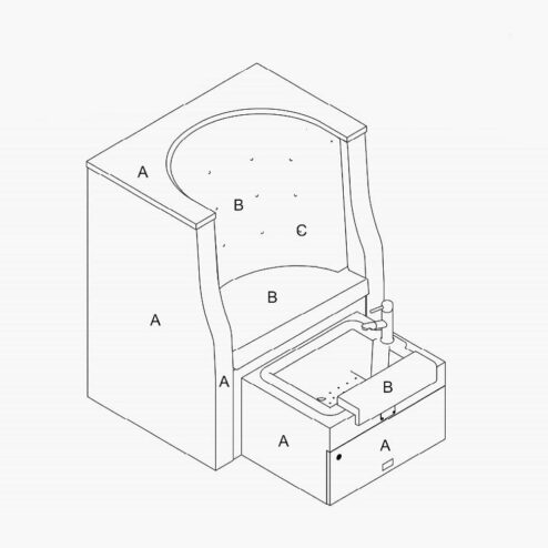 REM Plaza Back Pedibooth Chair