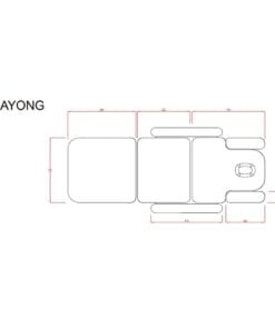 Rayong 3 motor beauty couch measurments