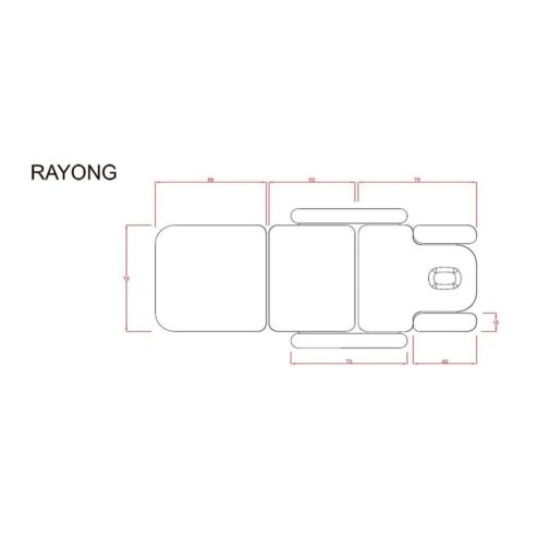 Rayong 3 motor beauty couch measurments