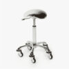Rollercoaster Eccentric Silver Saddle Stool