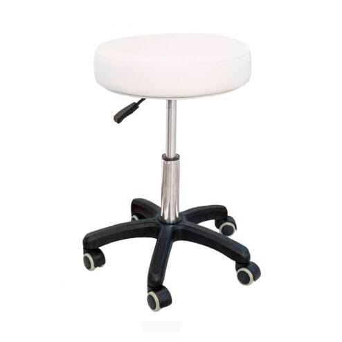 Sibel Original White Beauty Stool With Back