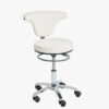 Sibel Swivel Back White Beauty Stool
