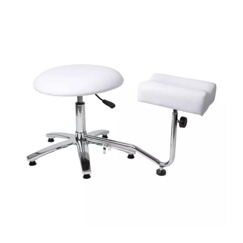 Skinmate Gas Lift Pedicure Stool with attached foot support