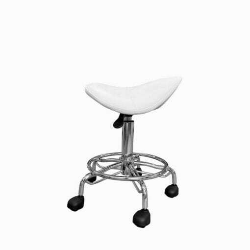 Skinmate Saddle White Beauty Stool Special