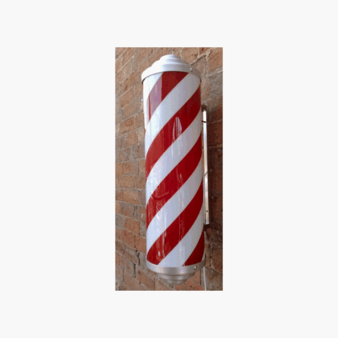Static Illuminated Barbers Pole
