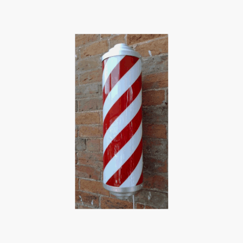 Static non Illuminated Barbers Pole