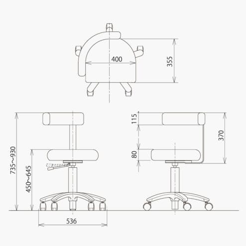 Alternative view of Takara Belmont Riche Stool