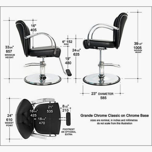 WBX Grande Classic Hydraulic Styling Chair