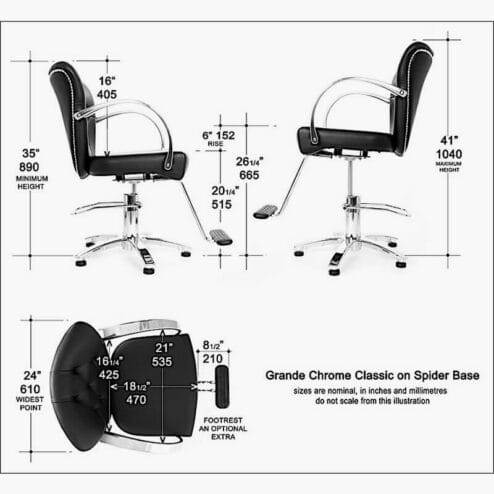 WBX Grande Classic Hydraulic Styling Chair
