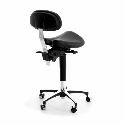 WBX Kimi Saddle Stool With Backrest