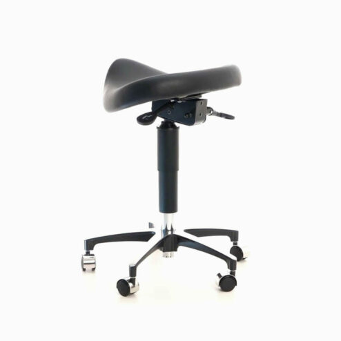 WBX Mica Saddle Stool with Dual Foot Disc Height Control