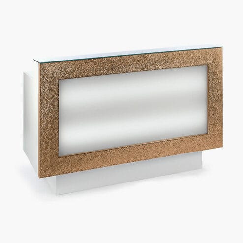 Nelson Mobilier Gold/Silver Reception Desk