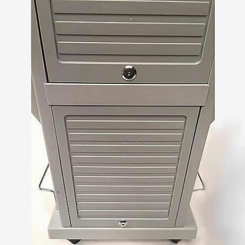 mila pilot grey locking salon trolley