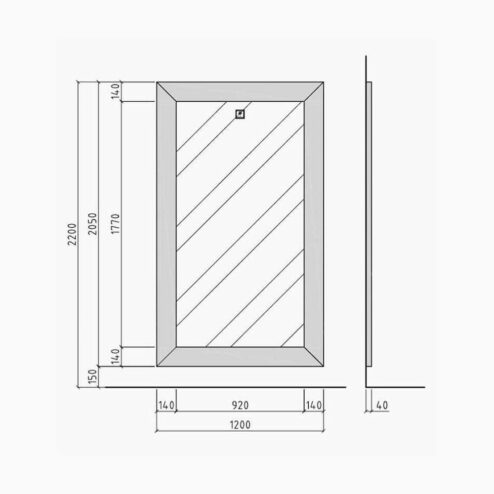 Nelson Mobilier Crocodile XXL Styling Mirror Unit