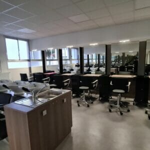 Léon Blum Technical College, Perpignan, France featuring a coordinating selection of Nelson Mobilier Salon Furniture.