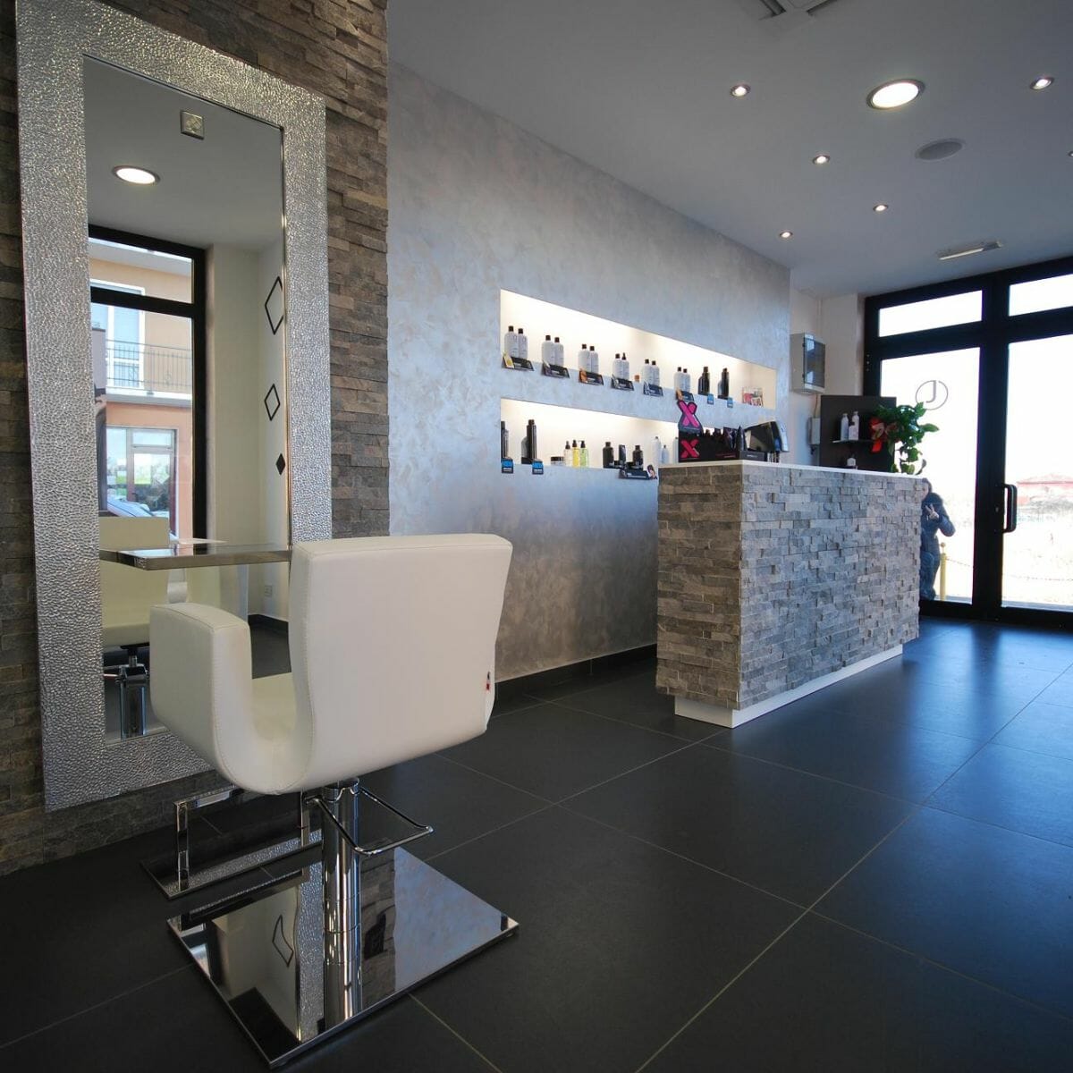 Evelyn Hair Salon, Milan, Italy featuring Nelson Mobilier Salon Furniture