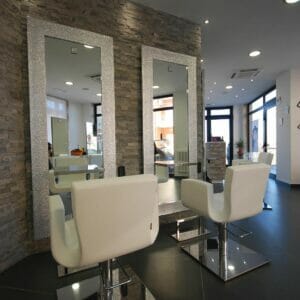Evelyn Hair Salon, Milan, Italy featuring Nelson Mobilier Salon Furniture
