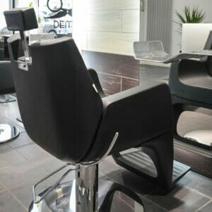Demo Hair Stylist, Italy featuring a coordinating selection of Nelson Mobilier Salon Furniture in a contemporary setting.