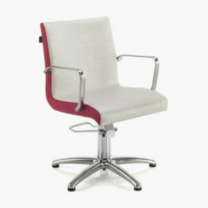 REM Ariel Hydraulic Styling Chair in Coloured Upholstery