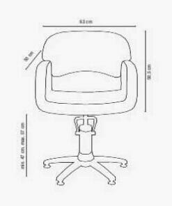 Alternative view of Opera Brown Hydraulic Styling Chair