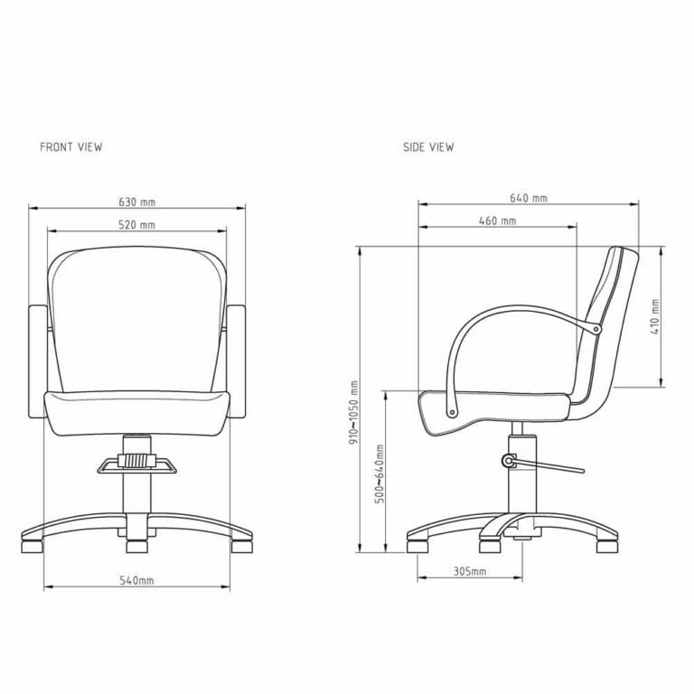 WBX Grande Chrome Hydraulic Styling Chair WBX EUROPE