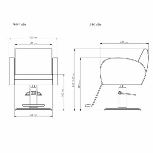 WBX Karma Hydraulic Styling Chair