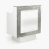 Nelson Mobilier Small Silver Reception Desk