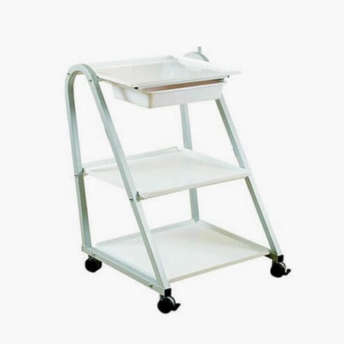 skinmate white equipment trolley