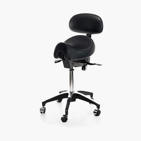 WBX Ascot Saddle Stool With Backrest