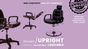 WBX Comforto - Upright, Reclining, Lockable, precisely adjustable!